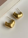 Özel Kaplama Bombeli Gold Küpe (2 Cm)