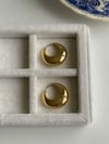 Özel Kaplama Büyük Gold Badem Bombeli Küpe (2.20 Cm)