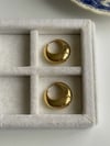 Özel Kaplama Büyük Gold Badem Bombeli Küpe (2.20 Cm)