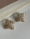 Özel Kaplama Gold Baget Taşlı Küpe (2 Cm)