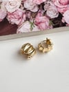 Özel Kaplama Gold Renk Bombeli Küpe (1 Cm)
