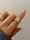 Özel Kaplama Gold Zirkon Taşlı Numaralı Yüzük (17 Numara)