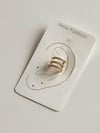 Özel Kaplama Gold Zirkon Taşlı Tekli Ear Cuff Küpe (1 Cm)