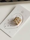 Özel Kaplama Gold Zirkon Taşlı Tekli Ear Cuff Küpe (1 Cm)