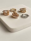 Özel Kaplama Gümüş Renk Baget Taşlı Tekli Ear Cuff Küpe(1.60 Cm)