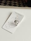 Özel Kaplama Gümüş Renk Yıldızlı Tekli Ear Cuff Küpe (1 Cm)