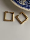 Özel Kaplama Kare Küpe (2.20 Cm)