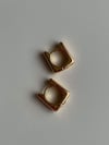 Özel Kaplama Kare Mini Küpe (1 Cm)