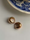 Özel Kaplama Küçük Boy Bombeli Tombul Küpe (1.5 Cm)