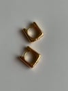 Özel Kaplama Mini Kare Küpe  (1.5 Cm)