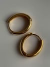 Özel Kaplama Oval Halka Küpe (2.5 Cm)