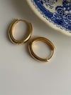 Özel Kaplama Oval Halka Küpe (2.5 Cm)
