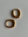 Özel Kaplama Oval Mini Küpe (1.5 Cm)