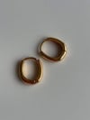 Özel Kaplama Oval Mini Küpe (1.5 Cm)