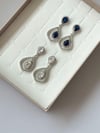 Özel Kaplama Pırlanta Model Beyaz Zirkon Taşlı Küpe (3.5 Cm)