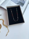 Özel Kaplama Renkli Boncuklu Minimal Kolye (50 Cm)