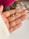 Özel Kaplama Taşlı Minik Kalp Küpe (1 Cm)