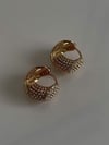 Özel Kaplama Vintage Zirkon Taşlı Küpe (1 Cm)