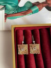 Özel Kaplama Xuping Baget Taşlı Kare Küpe (4 Cm)