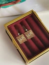 Özel Kaplama Xuping Baget Taşlı Kare Küpe (4 Cm)