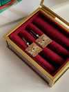Özel Kaplama Xuping Baget Taşlı Kare Küpe (4 Cm)
