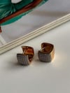 Özel Kaplama Xuping Beyaz Zirkon Taşlı Küpe (2 Cm)