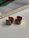 Özel Kaplama Xuping Beyaz Zirkon Taşlı Küpe (2 Cm)