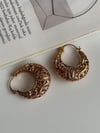 Özel Kaplama Xuping Desenli Dantel Küpe (3 Cm)