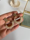 Özel Kaplama Zirkon Taşlı İncili Halka Küpe (4.5 Cm)