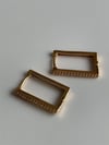 Özel Kaplama Zirkon Taşlı Kare Küpe ( 2Cm)