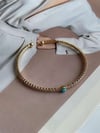 Özel KaplamaMavi Taşlı Minimal Kelepçe Bileklik 