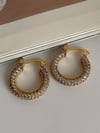 Özel Seri Vip Gold Full Zirkon Taşlı Halka Küpe (2.20 Cm)