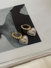 Özel Seri Vip Gold Gümüş Kalp Küpe (3.20 Cm)