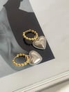 Özel Seri Vip Gold Gümüş Kalp Küpe (3.20 Cm)