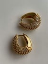 Özel Seri Vip Gold Renk Zirkon Taşlı Küpe (2 Cm)