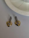 Özel Seri Vip Kalpli Küpe (3 Cm)
