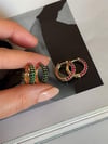 Özel Seri Vip Yeşil Taşlı Halka Küpe (2 Cm)