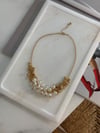 Zr Model Gold Renk İncili Topçuklu Kolye (50 Cm)
