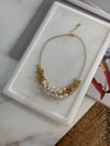 Zr Model Gold Renk İncili Topçuklu Kolye (50 Cm)
