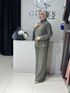 Güneş Kombin Bel Bağcıklı Önden Fermuarlı İkili Takım Yeşil