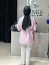Güneş Kombin Beli Seyyar Bağcıklı Gömlek Pembe