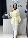 Güneş Kombin Beli Seyyar Bağcıklı Gömlek Sarı