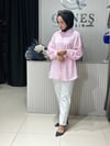 Güneş Kombin Beli Seyyar Bağcıklı Gömlek Pembe