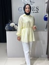 Güneş Kombin Beli Seyyar Bağcıklı Gömlek Sarı