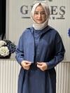 Güneş Kombin Ceketli Jile Elbise Lacivert