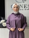 Güneş Kombin Ceketli Jile Elbise Mürdüm