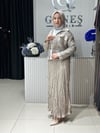 Güneş Kombin File Ceketli Üçlü Takım Vizon