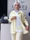 Güneş Kombin İşleme Detaylı Üçlü Takım Sarı