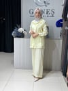 Güneş Kombin İşleme Detaylı Üçlü Takım Sarı