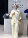 Güneş Kombin İşleme Detaylı Üçlü Takım Sarı